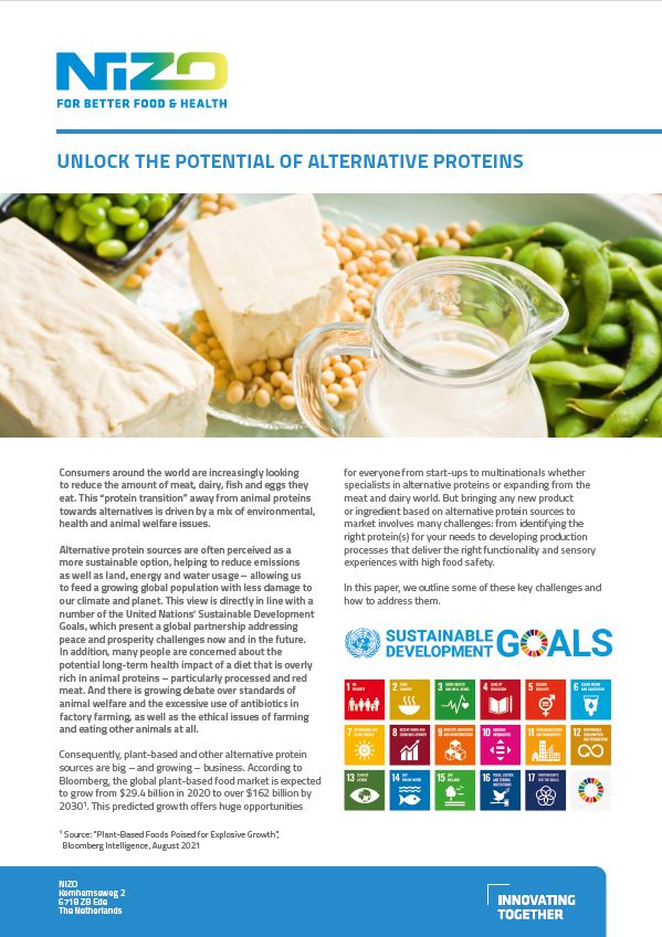 Whitepaper: 'Unlock the potential of alternative proteins' 
