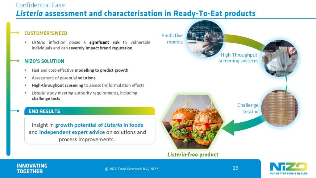 Listeria assessment and characterisation case