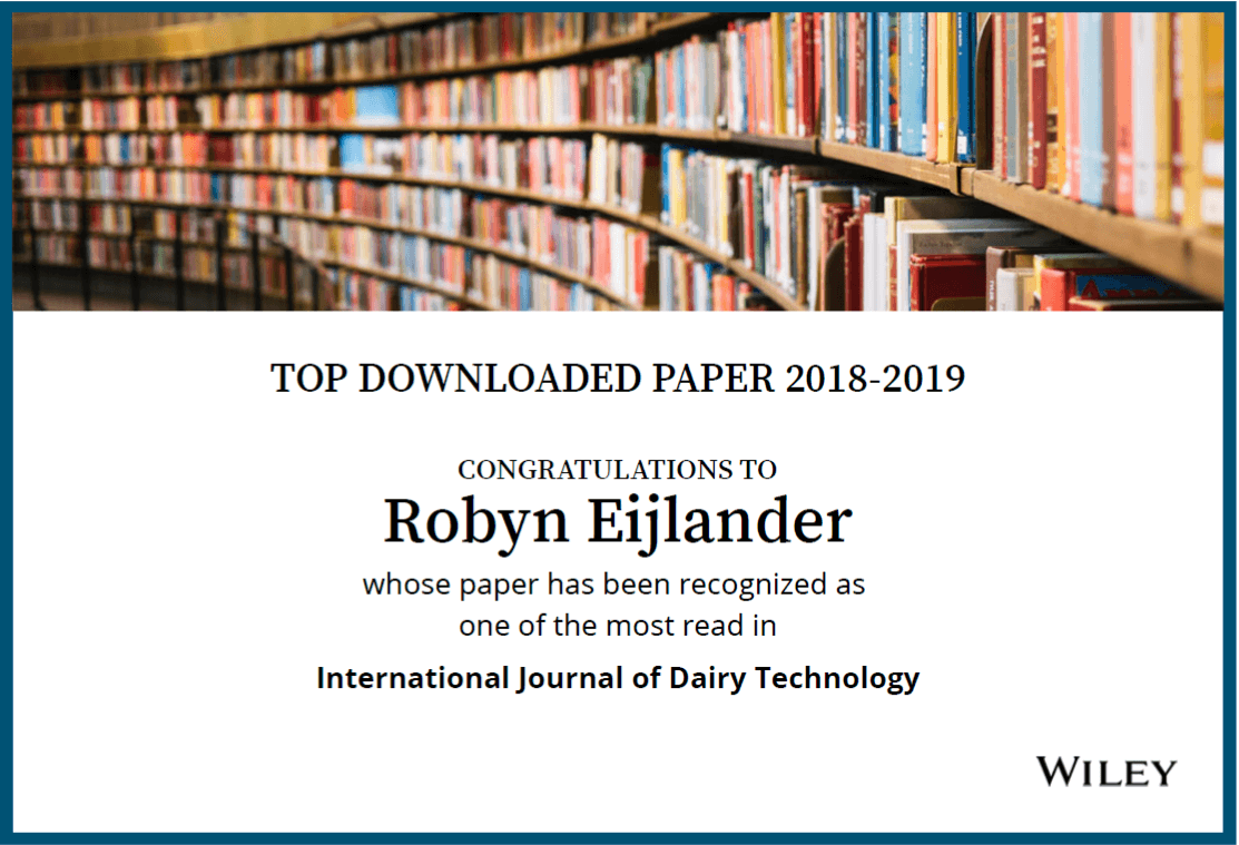 NIZO consortium paper on controlling bacterial spores in dairy powders