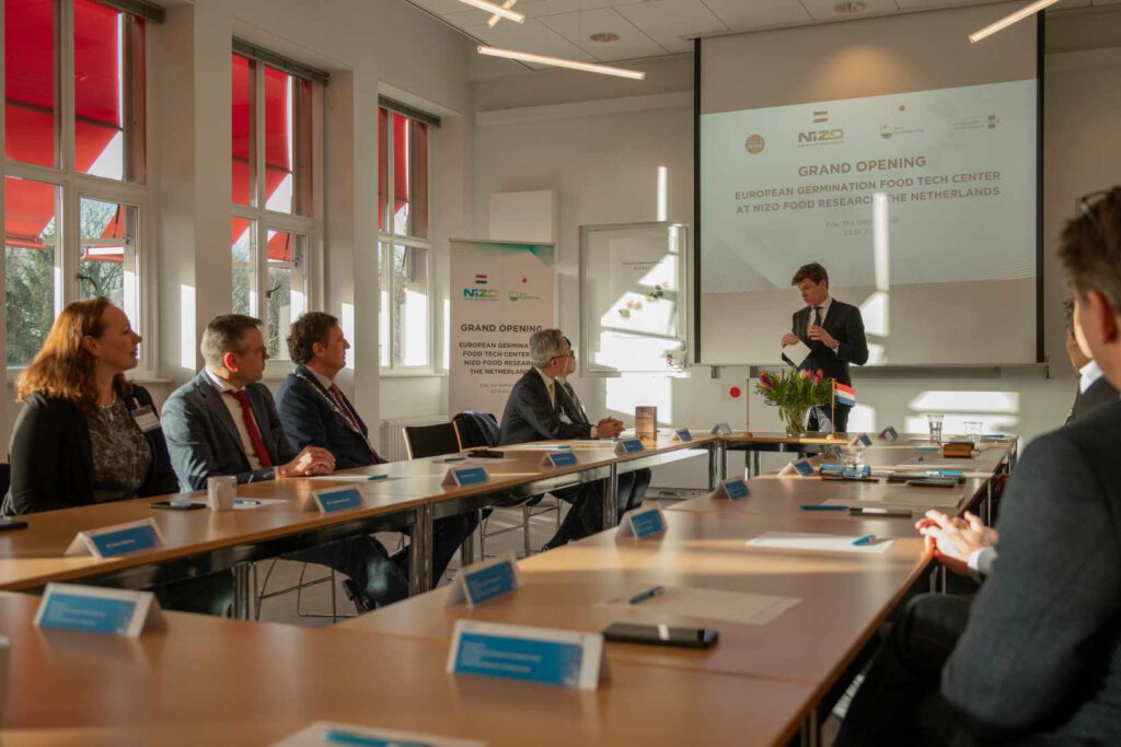 DAIZ Engineering and NIZO Food Research Collaborate to Establish European Germination Food-Tech Center, Advancing the Development of Hybrid Dairy Alternatives in the Netherlands
Mr. Nikolaas Vles - the CEO of NIZO Food Research, delivered a speech at the event.